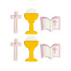Sugar decorations - Communion Pink/6pcs - Decora