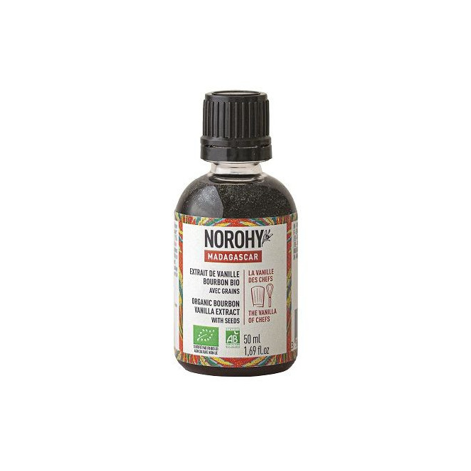 Organic Bourbon Vanilla Extract with Seeds – 50ml - Norohy