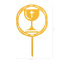 Cake Topper Golden Chalice - Dekora