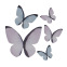 Wafer butterflies assorted pastel colours 3-6CM - Dekora