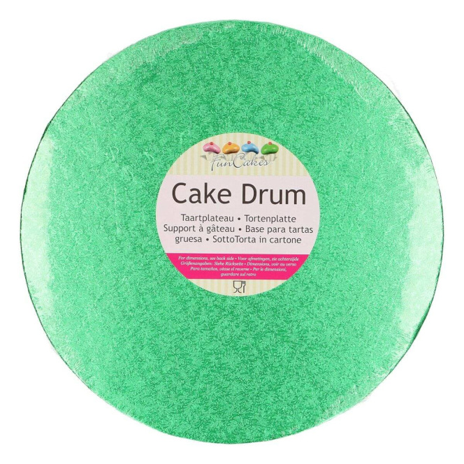 Cake Drum Round 25 cm - Green - Funcakes
