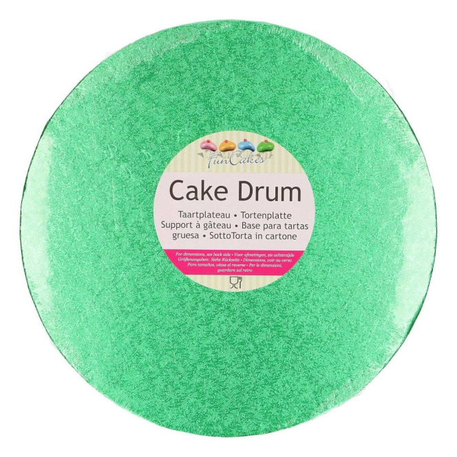 Support Rond de Luxe 25 cm Vert - Funcakes