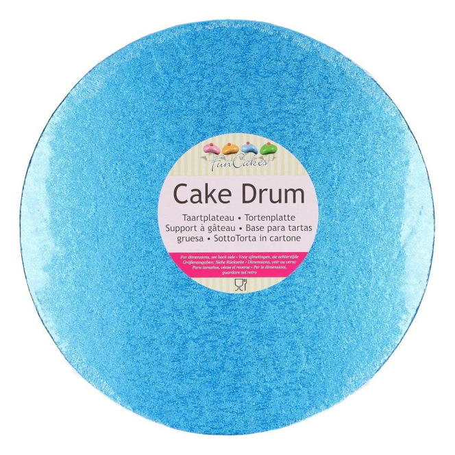 Cake Drum Round 25 cm - Blue - Funcakes
