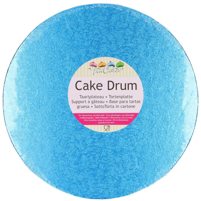 Support Rond de Luxe 30 cm Bleu - Funcakes