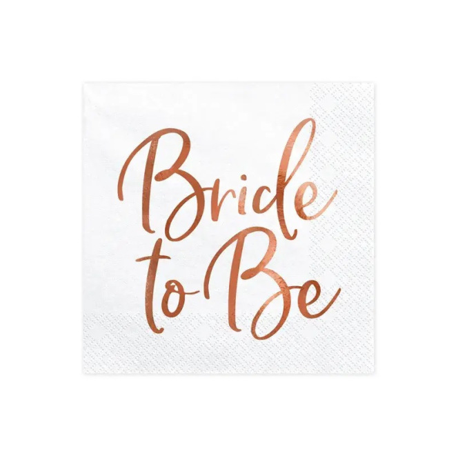 Napkins "Bride to be" - 20pcs - PartyDeco