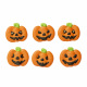 Sugar Decorations - Pumpkins Halloween - 6pcs - Decora