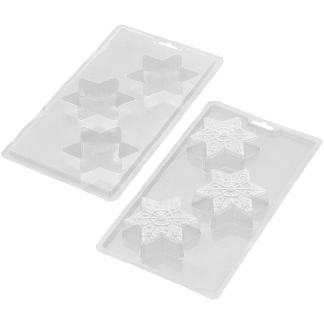 Nougat Mold Plastic Trays Rolling DIY Mat Wooden Snowflake Molds Silicone  Candy Making for Chocolate 