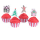 Kit de déco pour cupcakes - Gingerbread village PME