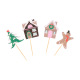 Kit de déco pour cupcakes - Gingerbread village PME