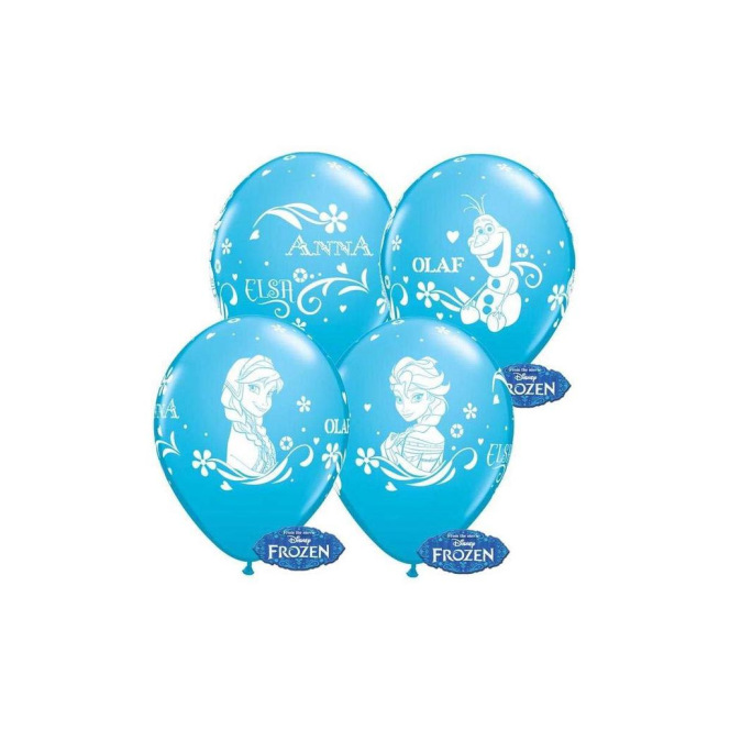 6 Ballons Reine des neiges II en latex