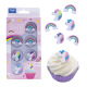 PME Edible cupcake toppers - Fantasy Unicorn pk/6