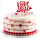 Cake Topper Love You - Dekora