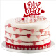 Cake Topper - Gouden Happy Birthday - Dekora