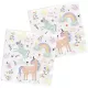 20 Serviettes - Licorne et Arc-en-ciel