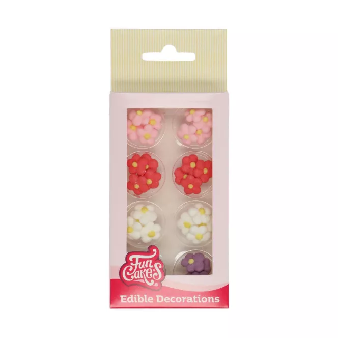 FunCakes Sugar Decorations Blossoms Mix White/Yellow pk/32