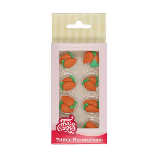 Décorations en sucre - Carottes 16 pcs - FunCakes