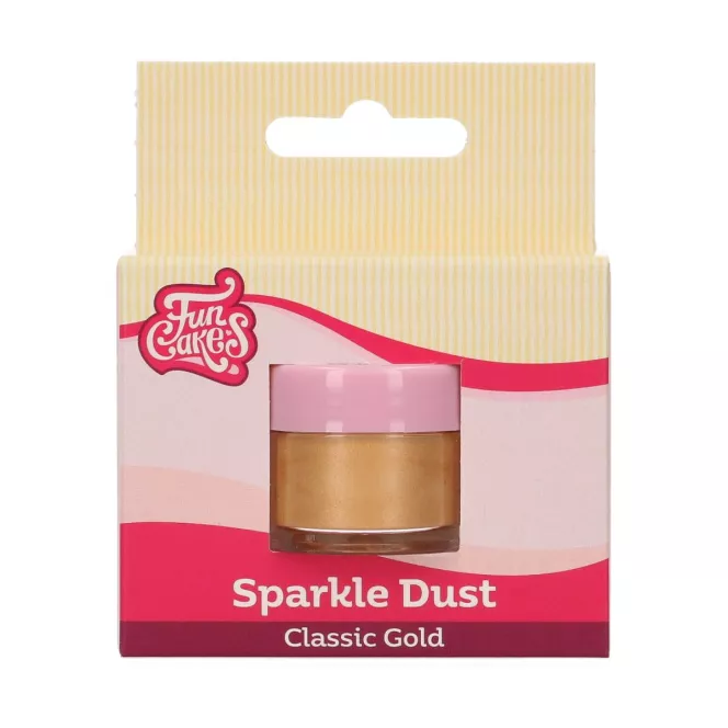 Paillettes alimentaires Metallic Gold - Sparkle Dust - Funcakes