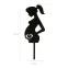 Cake Topper Femme enceinte - Noir - Dekora