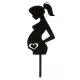 Cake Topper Femme enceinte - Noir - Dekora