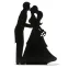 Black Cake Toppers : Template:Couple wedding kissing