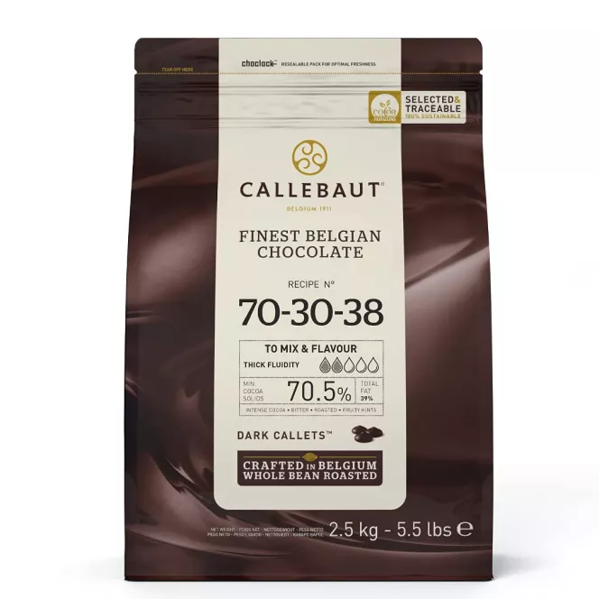 Chocolat Noir 2,5 kg - 70-30-38 - Callebaut