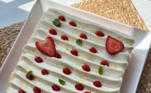 Taart van limoen, yuzu en hazelnoot