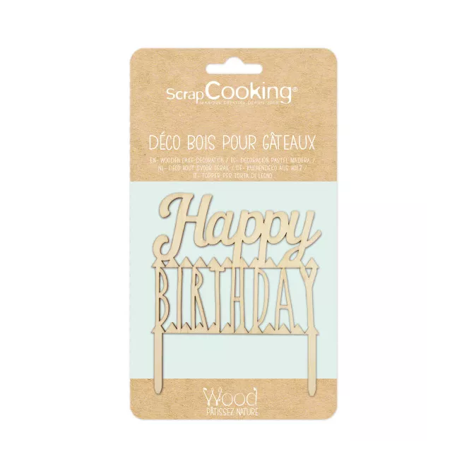 Cake Topper - Happy Birthday - ScrapCooking