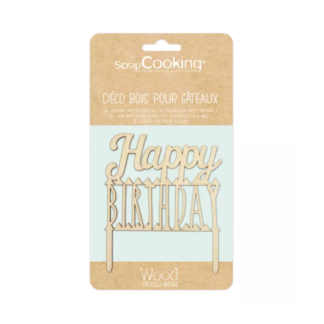 Cake Topper Led - Happy Birthday - Scrapcooking