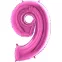 Ballons géants Grabo en forme de chiffre pour décorer votre fête : Numéro:9, Couleur:Fuchsia