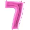 Ballons géants Grabo en forme de chiffre pour décorer votre fête : Numéro:7, Couleur:Fuchsia
