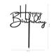 Cake Topper Happy Birthday - Noir - Dekora