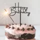 Cake Topper Happy Birthday - Noir - Dekora