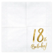 Ensemble de 20 Serviettes Blanches 18th Birthday