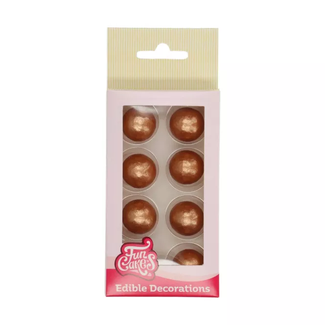 Pearl Choco Balls x8 - Gold - Funcakes