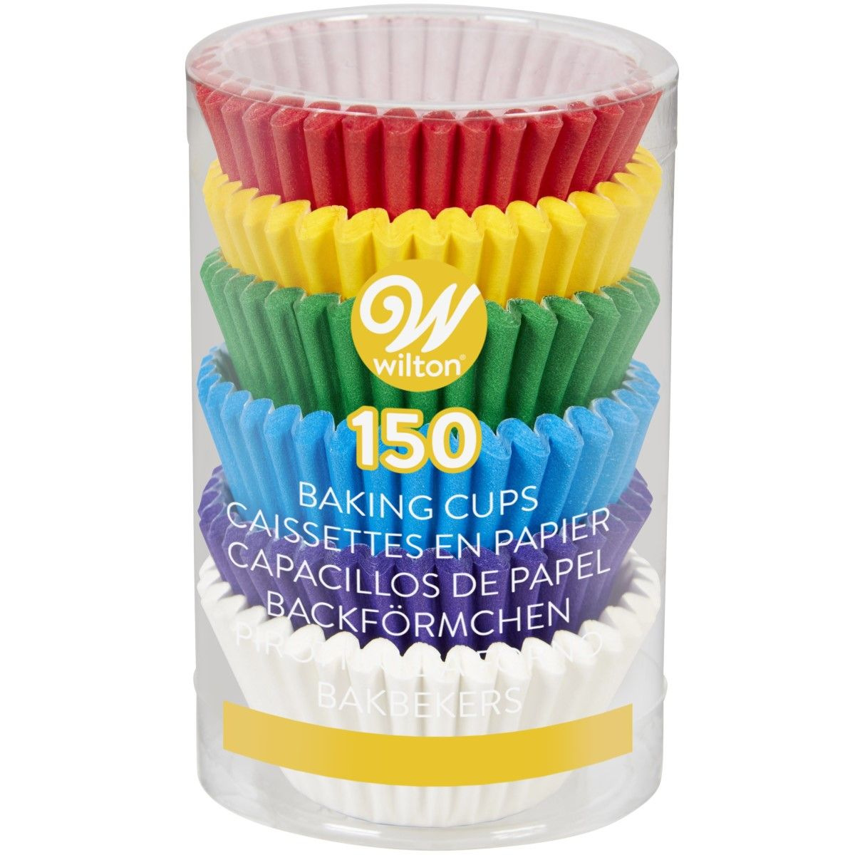Wilton - 150 mini caissettes cupcakes arc en ciel en papier - Unive