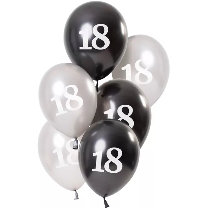 Set de ballon 18 ans 6 pcs 23cm Folat