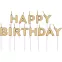 Candle set 'Happy Birthday' Gold - 2 cm
