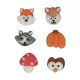 Sugar Decorations - Wood Animals - 10pcs - Decora