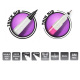 Double Sided Food Pen - Jet Black - Rainbow Dust