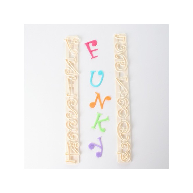 FMM Tappits-Funky alphabet Cutters-majuscules et chiffres & Lower Case