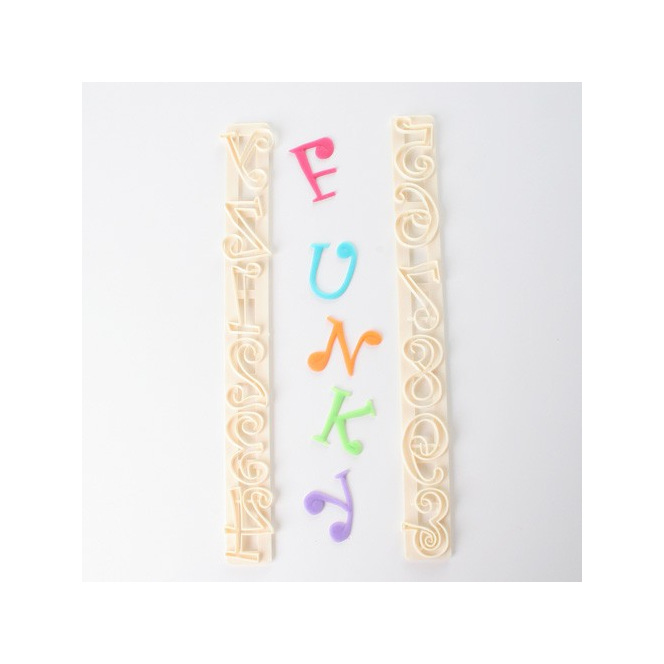 Funky alphabet majuscule et chiffre - FMM