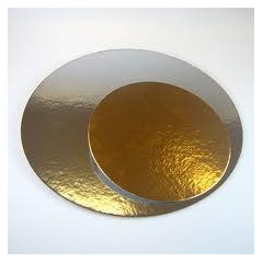 Cake boards silver/gold - Round - 20cm - Funcakes