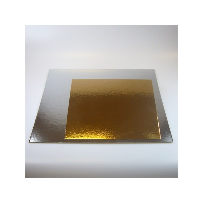 Cake boards silver/gold - Square - 25cm - Funcakes