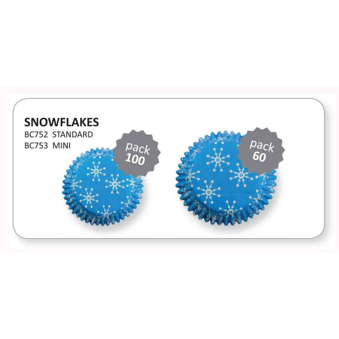 Baking Cups Snowflakes pk/60 - PME