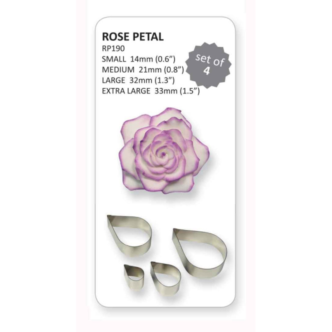 Rose Flower/Petal cutter set/4 - PME