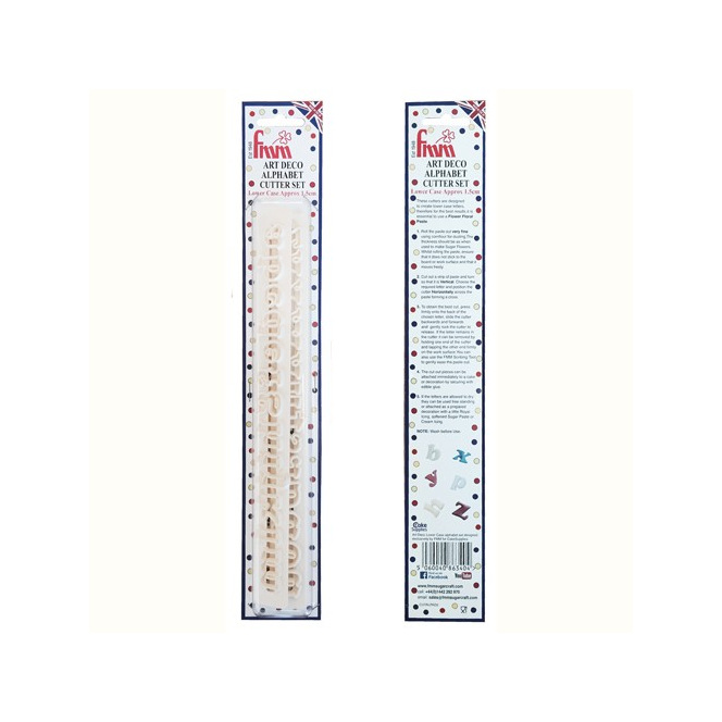 FMM Alphabet & Numbers Tappits Art Deco Upper Case