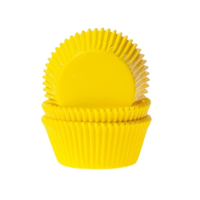 Caissettes à cupcakes- Jaune- 50pc- Hom