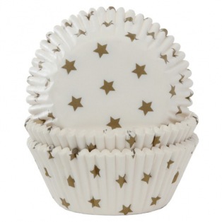 Baking Cups Star Gold pk/50 House of Marie 