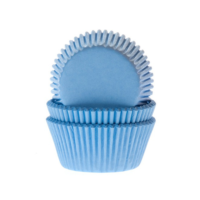 Caissettes à cupcakes- Bleu clair- 50pc- Hom