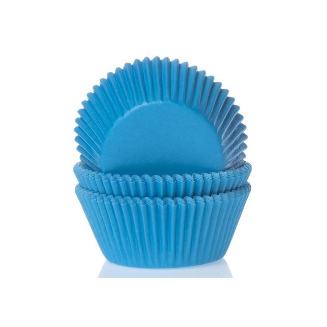 Caissettes à cupcakes - Bleu Cyan - 50pc - HoM